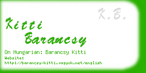 kitti barancsy business card